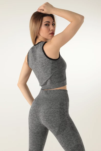 Miorre Seamless Kadın Kalın Askılı Crop - 10