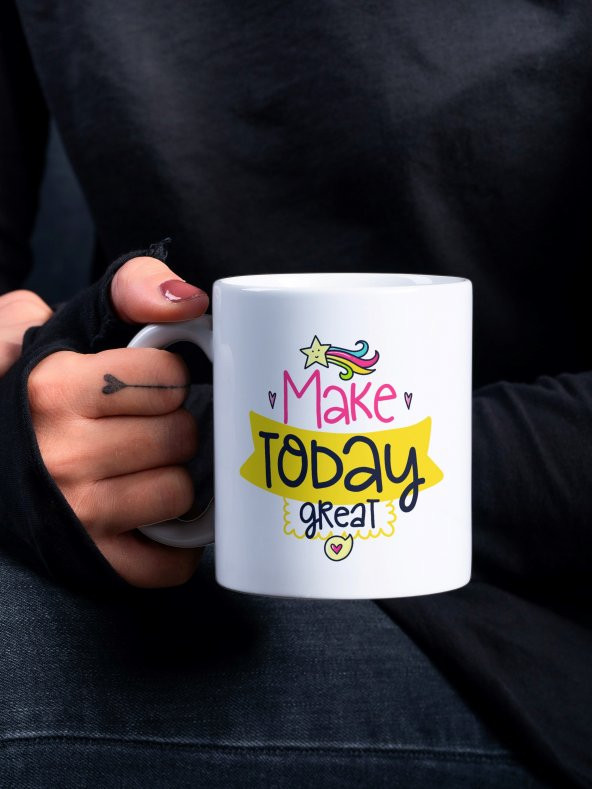 Renkli Lettering Serisi Özel Tasarım Baskılı Kupa Bardak Eğlenceli Kupa Bardak Kahve Bardağı