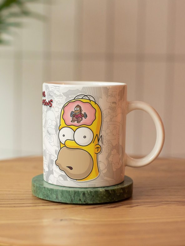 The Simpsons Temalı Özel Tasarım Baskılı Kupa Bardak Eğlenceli Kupa Bardak Kahve Bardağı