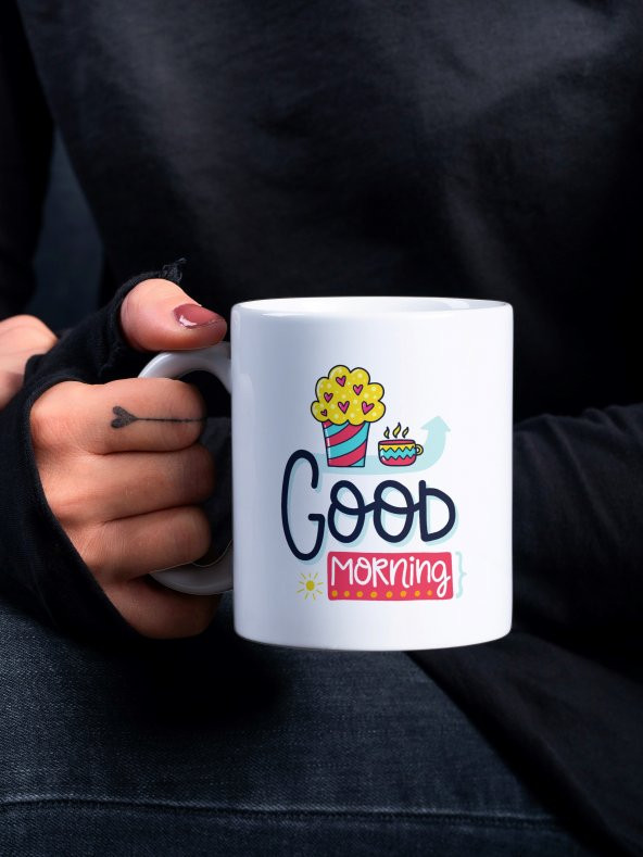 Renkli Lettering Serisi Özel Tasarım Baskılı Kupa Bardak Eğlenceli Kupa Bardak Kahve Bardağı