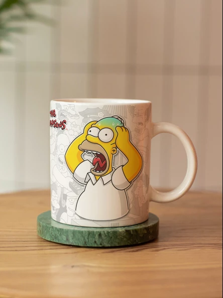 The Simpsons Temalı Özel Tasarım Baskılı Kupa Bardak Eğlenceli Kupa Bardak Kahve Bardağı