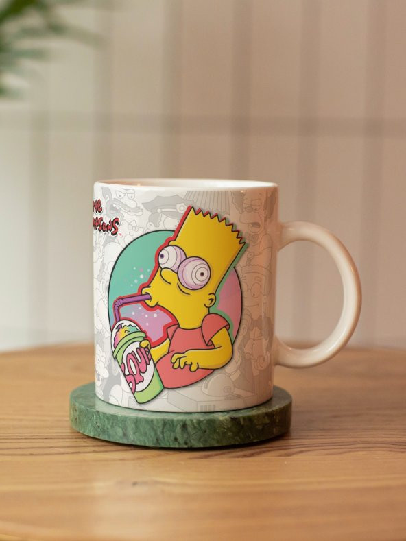 The Simpsons Temalı Özel Tasarım Baskılı Kupa Bardak Eğlenceli Kupa Bardak Kahve Bardağı