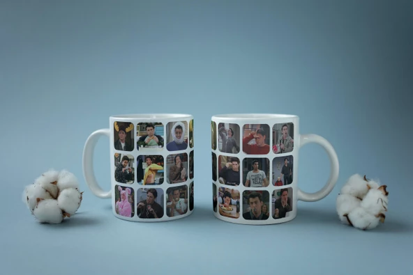 Friends Joey-Ross-Chandler Karma Sahneler Baskılı Kupa Bardak-Doğum Günü Hediye Kahve Bardağı - 2
