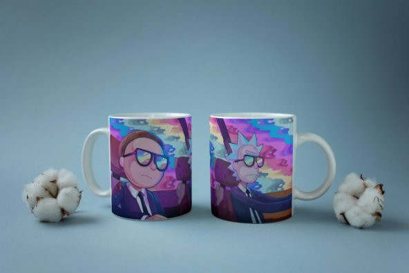 Rick and Morty Temalı Özel Tasarım Baskılı Kupa Bardak Kahve Bardağı