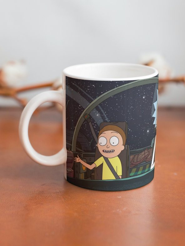 Rick and Morty Temalı Özel Tasarım Baskılı Kupa Bardak Kahve Bardağı - 2
