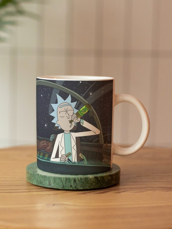 Rick and Morty Temalı Özel Tasarım Baskılı Kupa Bardak Kahve Bardağı