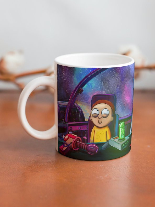 Rick and Morty Temalı Özel Tasarım Baskılı Kupa Bardak Kahve Bardağı - 2