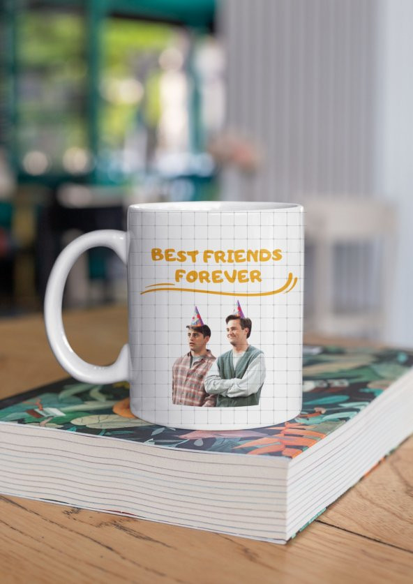 Friends Temalı Özel Tasarım Baskılı Kupa Bardak 001 Ross Geller - Resim 3