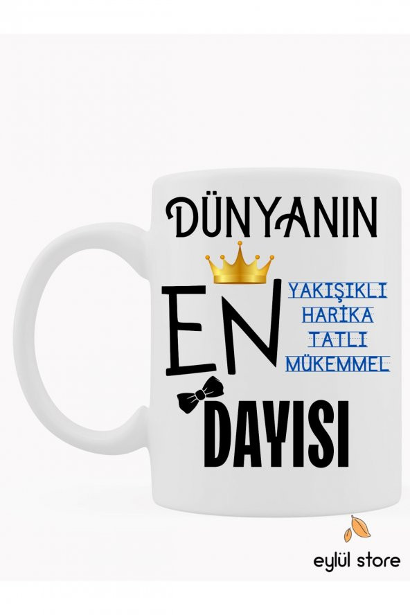 Dayı Temalı Yazılı Özel Tasarım Baskılı Kupa Bardak Doğum Günü Hediye - 1