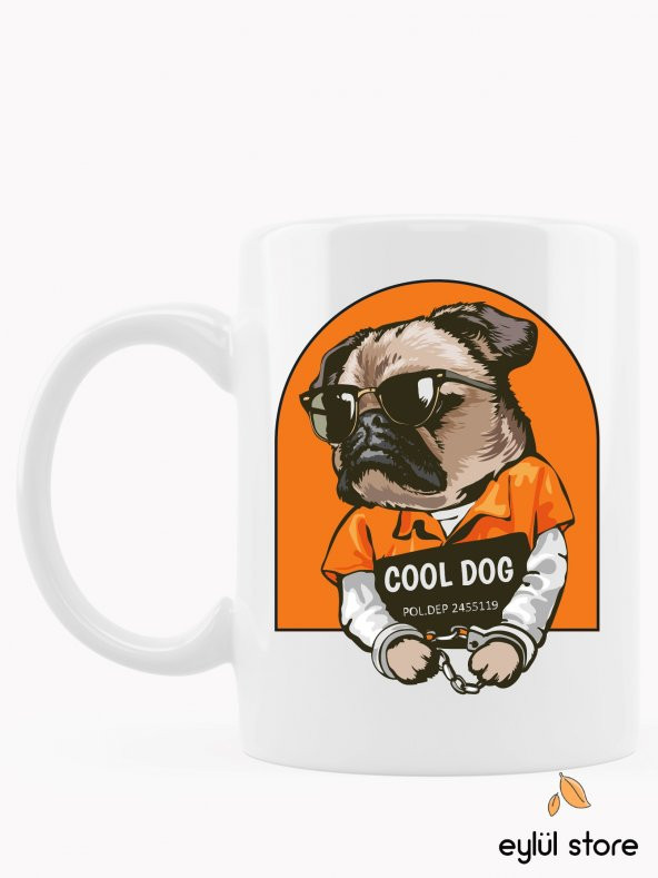 Mahkum Köpek Eğlenceli Esprili Özel Tasarım Baskılı Kupa Bardak Komik Kupa Bardak Kahve Bardağı