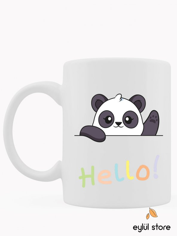 Pandalı Eğlenceli Yazılı Esprili Özel Tasarım Baskılı Kupa Bardak Komik Kupa Bardak Kahve Bardağı