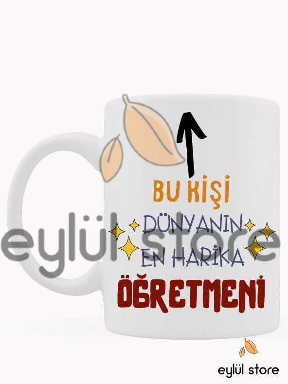 Öğretmen Temalı Özel Tasarım Baskılı Kupa Bardak Kahve Bardağı-Öğretmenler Günü Hediyesi