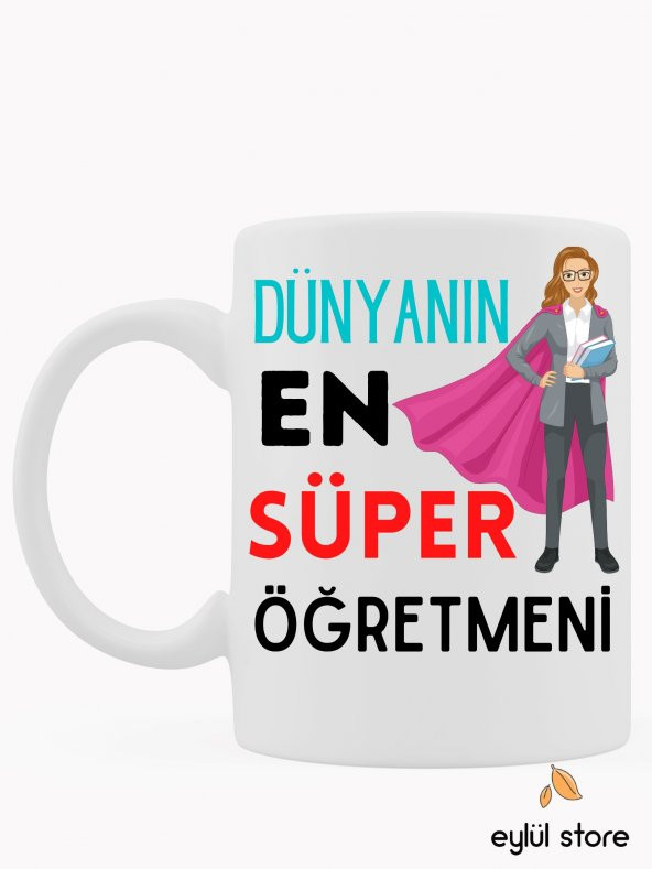 Öğretmen Temalı Özel Tasarım Baskılı Kupa Bardak Kahve Bardağı-Öğretmenler Günü Hediyesi