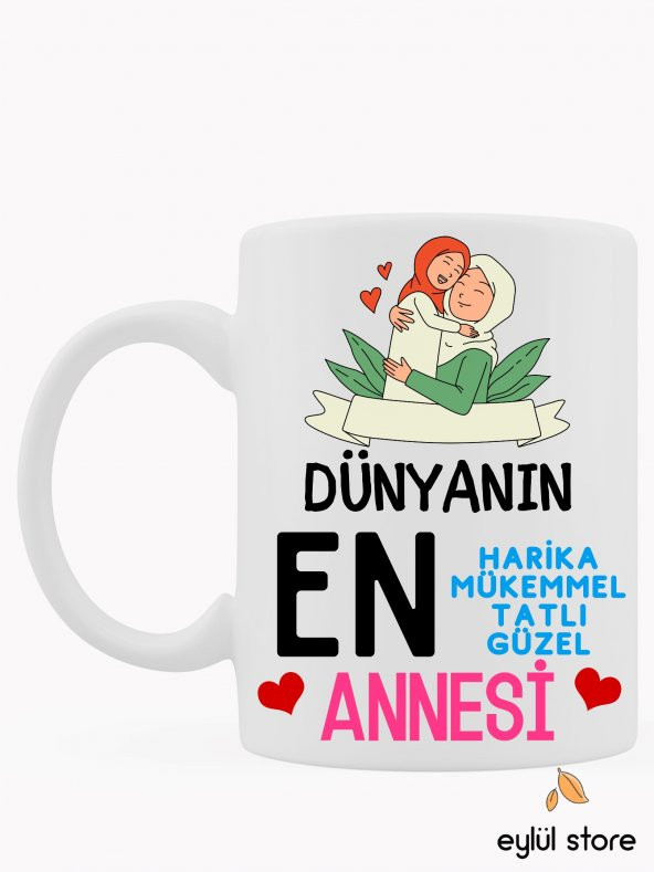 Anne Temalı Yazılı Özel Tasarım Baskılı Kupa Bardak Anneler Günü Hediye-Kahve Bardağı