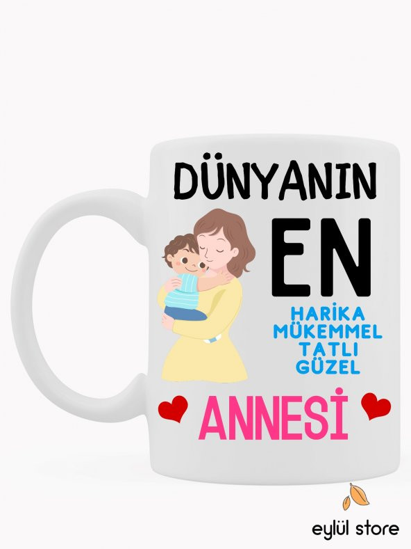 Anne Temalı Yazılı Özel Tasarım Baskılı Kupa Bardak Anneler Günü Hediye-Kahve Bardağı