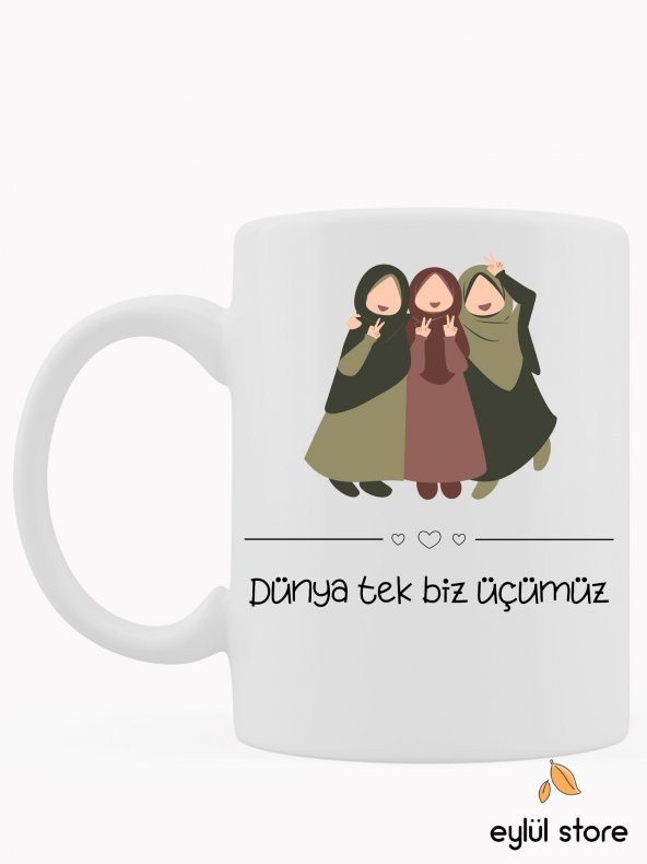 Dostluk-Arkadaşlık Temalı Özel Tasarım Baskılı Kupa Bardak Arkadaşa Hediye Kupa Bardak