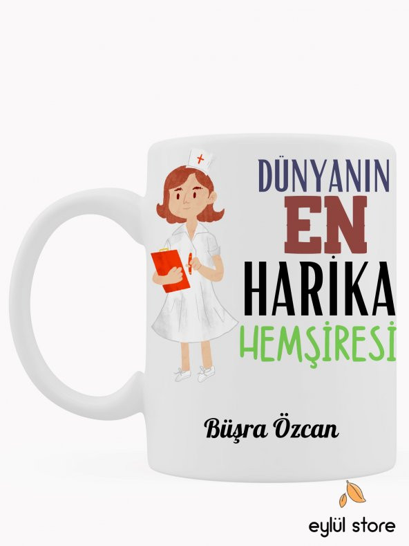 Hemşire Kişiye Özel Tasarım Baskılı Kupa Bardak Kahve Bardağı Doğum Günü Hediyesi