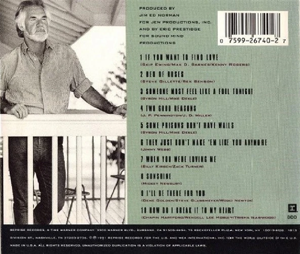 KENNY ROGERS - BACK HOME AGAIN (CD) (1991) - Resim 2
