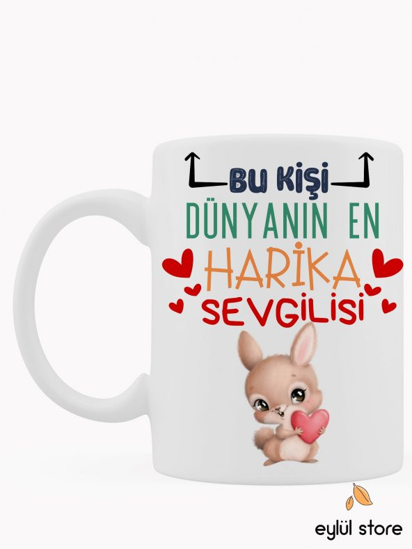 Sevgili Temalı Eğlenceli Özel Tasarım Baskılı Kupa Bardak Kahve Bardağı-Sevgililer Günü Hediyesi