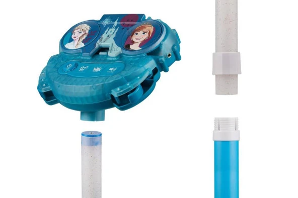 Disney Frozen Karlar Ülkesi Ayaklı Çift Mikrofon Seti Karaokeli Işıklı Lisanslı 2 mikrofonlu DY-6073-FRA - 3