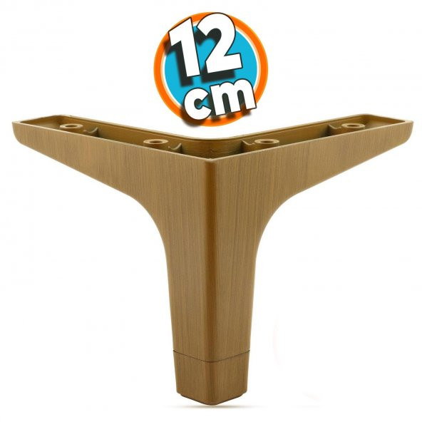 Mobilya Kanepe Yatak Sehpa TV Ünitesi Baza Koltuk Ayağı Koyu Ceviz Renk 12 cm Ayak ürün görseli