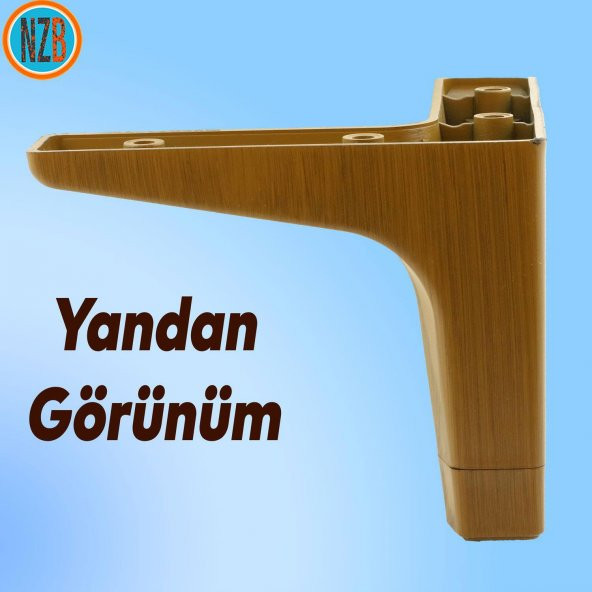 Mobilya Kanepe Yatak Sehpa TV Ünitesi Baza Koltuk Ayağı Koyu Ceviz Renk 12 cm Ayak - Resim 4