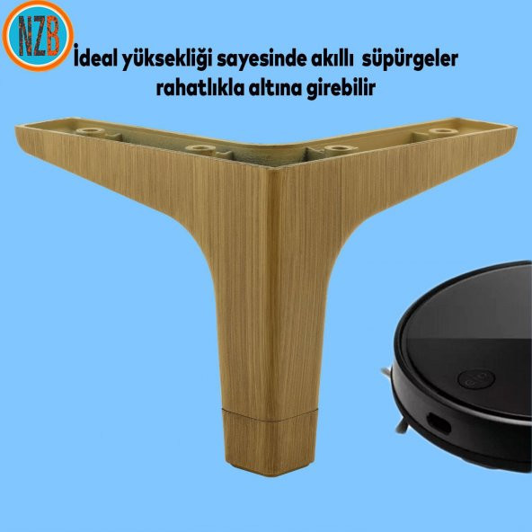 Mobilya Kanepe Yatak Sehpa TV Ünitesi Baza Koltuk Ayağı Koyu Ceviz Renk 12 cm Ayak - Resim 6