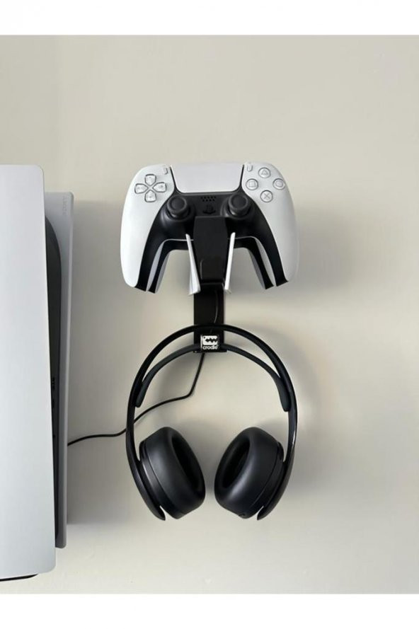 Ps5 Dualsense Şarj Istasyonu Için Duvar Standı Joystick Konsol Tutacağı Ve Kulaklık Standı - 3