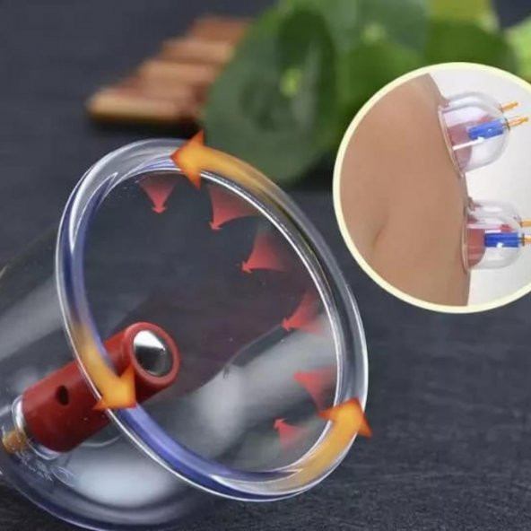 Manyetik Masaj Kupa Seti 24 Adet Hacamat Kupası - Resim 2