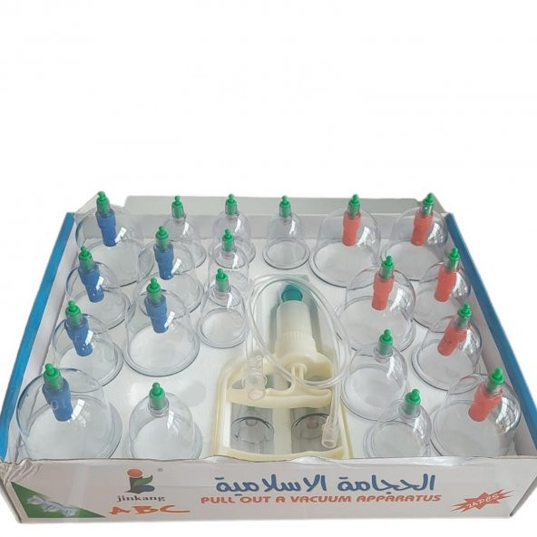 Manyetik Masaj Kupa Seti 24 Adet Hacamat Kupası - Resim 3