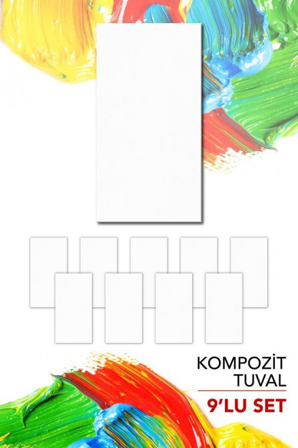 9x17 cm Pres Kompozit Tuval 9lu Set - 2