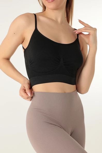 Miorre İnce Askılı Desteksiz Seamless Spor Sütyen - 6
