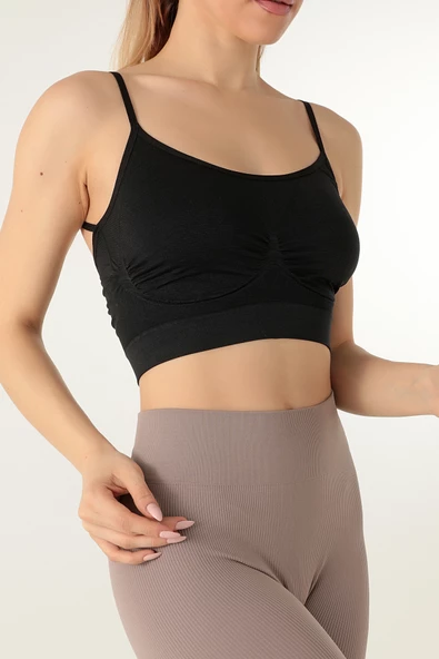Miorre İnce Askılı Desteksiz Seamless Spor Sütyen - 5