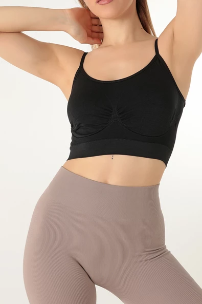 Miorre İnce Askılı Desteksiz Seamless Spor Sütyen - 4