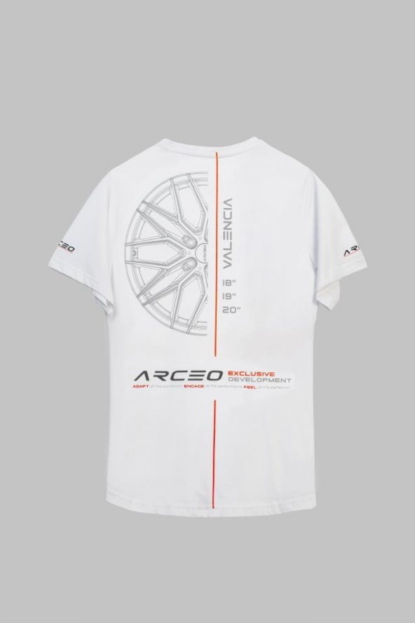 Arceo Valencia Unisex Tişört - 100 Pamuklu Beyaz (L) - 2