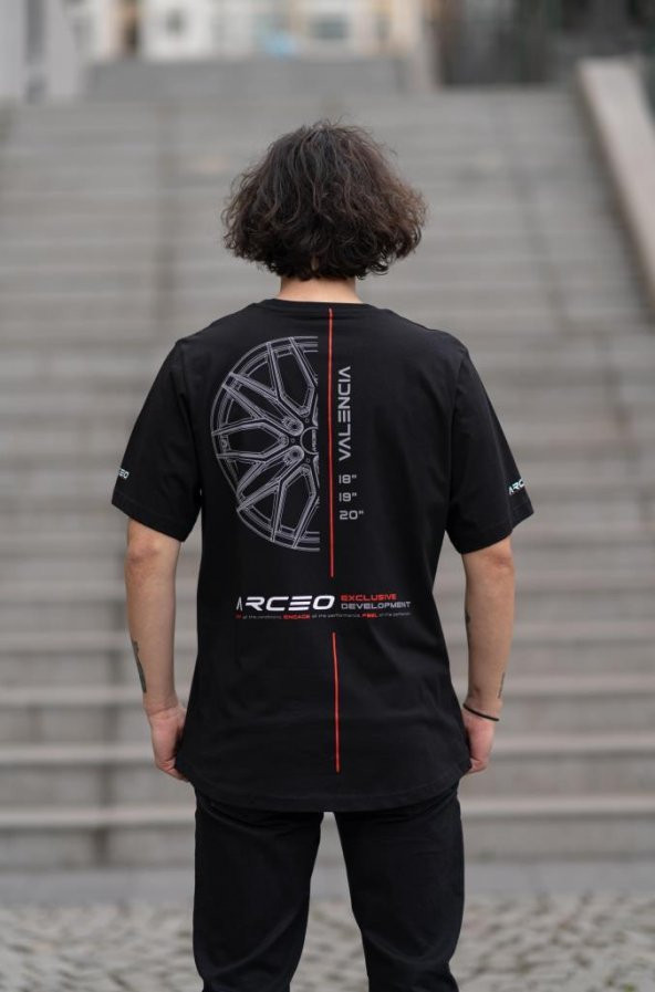Arceo Valencia Unisex Tişört - 100 Pamuklu Sıyah (2XL) - 5