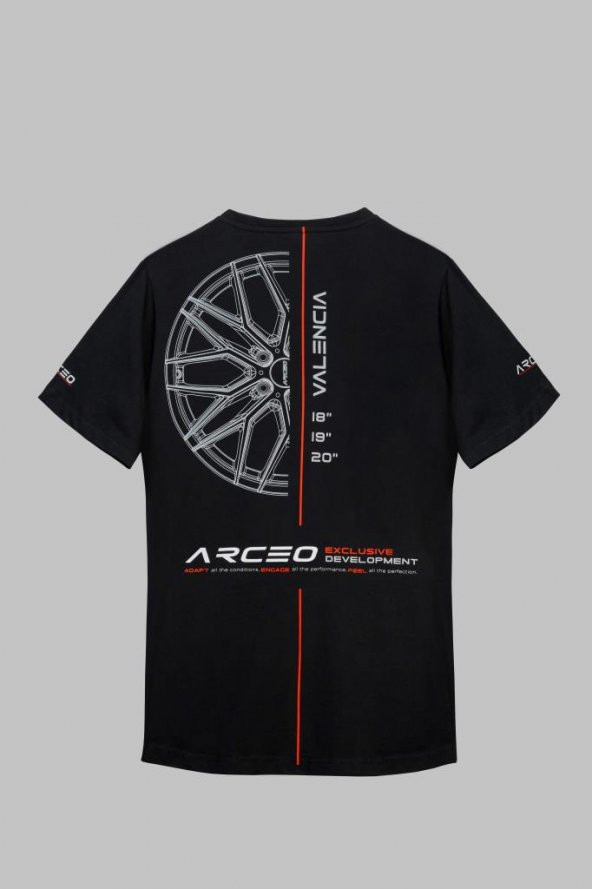 Arceo Valencia Unisex Tişört - 100 Pamuklu Sıyah (2XL) - 2
