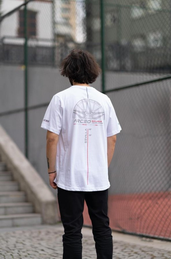 Arceo Sevilla Unisex Tişört - 100 Pamuklu Beyaz(S) - 5