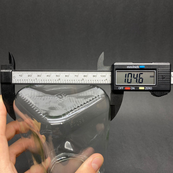 850 cc Kırımızı Metal Kapaklı Köşeli Cam Kavanoz - 3