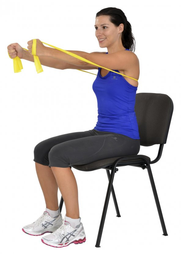 Yoga & Pilates Egzersiz Bandı Sarı Renk 1 Metre - 2