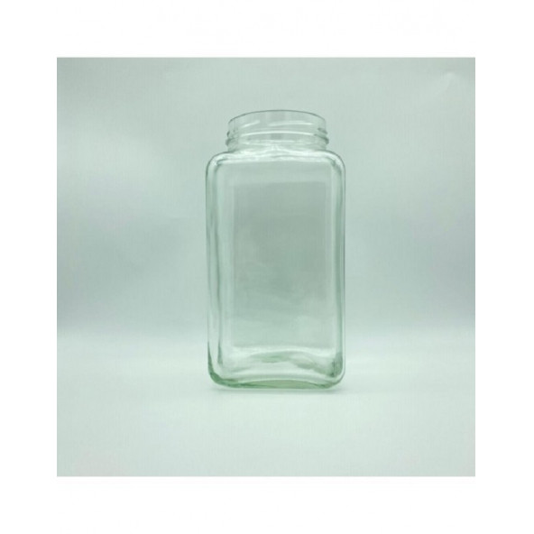 3000 cc Kırmızı Metal Kapaklı Köşeli Cam Kavanoz - 2