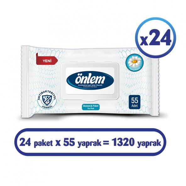 Önlem Antibakteriyel Islak Havlu 55x24 Adet (1320 yaprak)