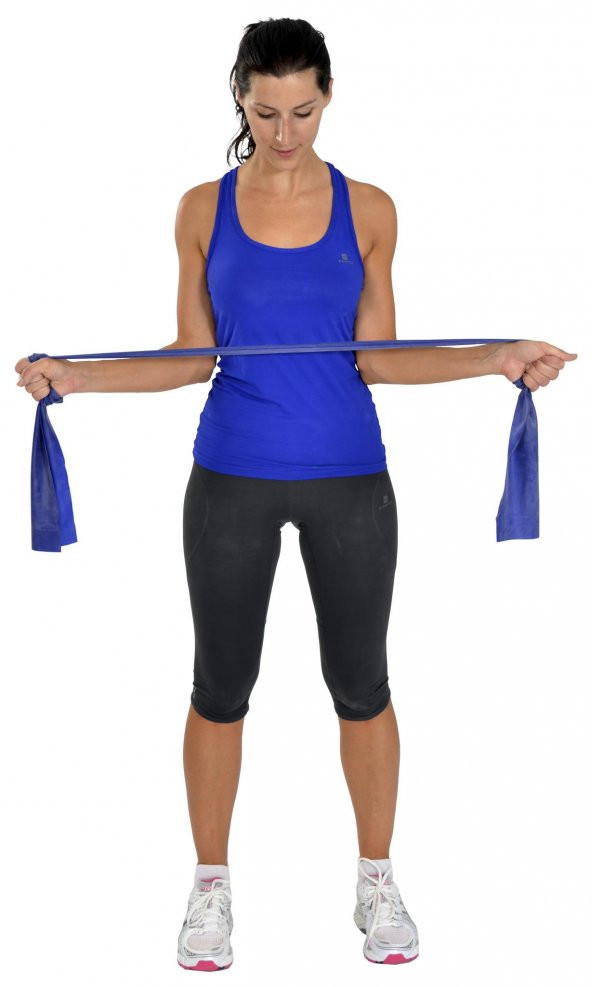 Yoga & Pilates Egzersiz Bandı Mavi Renk 1 Metre - 3