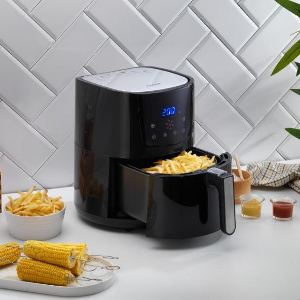 Schafer Fit Fry Dijital Airfryer Sıcak Hava Fritözü Siyah - 2