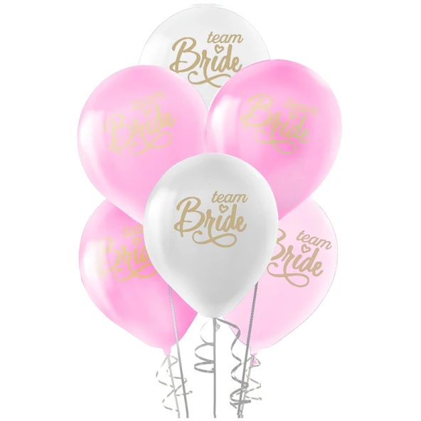 Pastel Balon Baskılı 100lü -Team Bride-