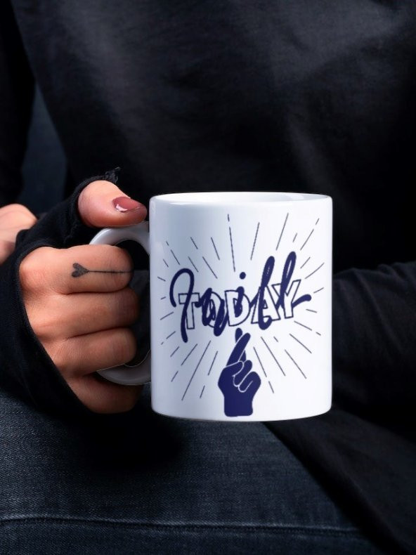 Motivasyon Temalı Özel Tasarım Baskılı Kupa Bardak Hediye Çay-Kahve Bardağı