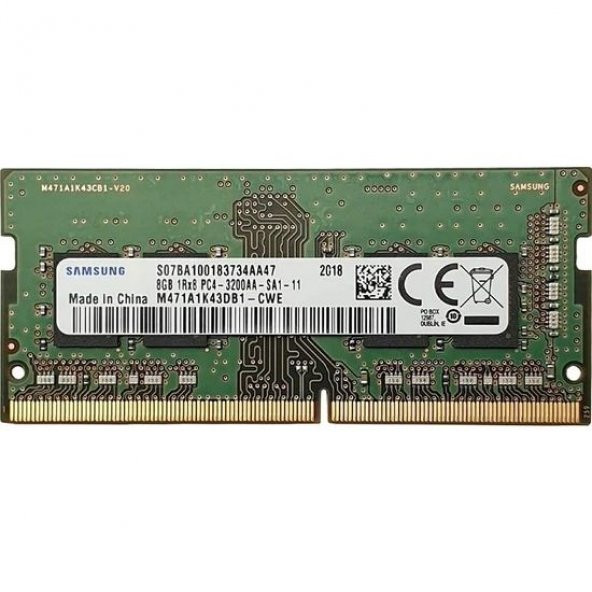 SAMSUNG 8 GB DDR4 3200 MHz CL22 NOTEBOOK RAM M471A1K43DB1-CWE