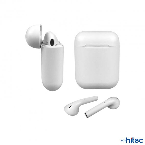 ScHitec İ12 2. Nesil Pods TWS 5.0 Bluetooth Kulaklık Beyaz - 4
