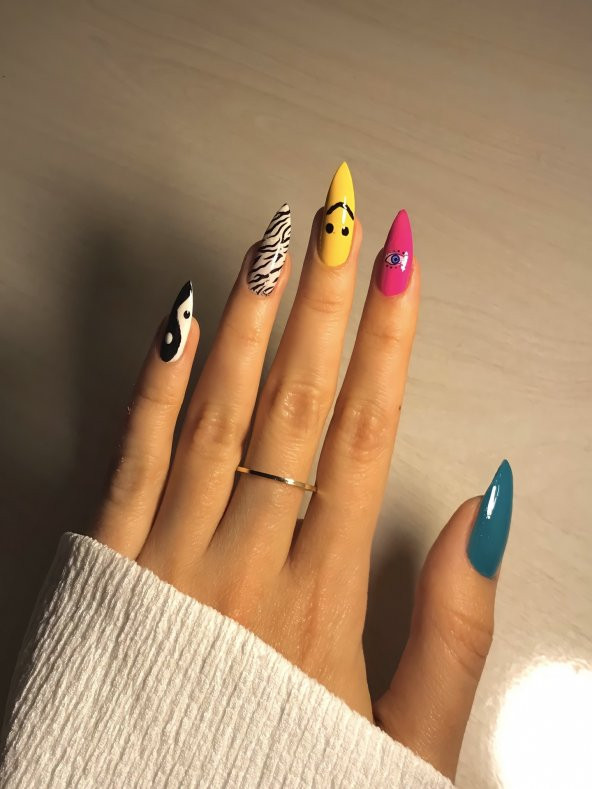 Zebra Desenli Tırnak Dövmesi,Tırnak Tattoo,Nail Art ,Tırnak Sticker