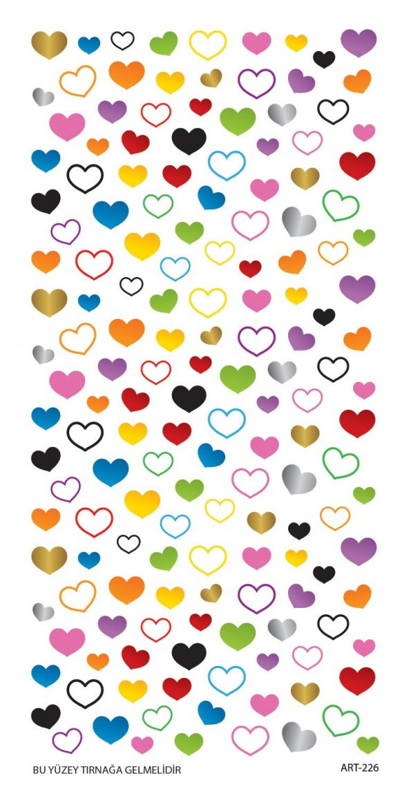 Kalpler Tırnak Dövmesi,Tırnak Tattoo,Nail Art ,Tırnak Sticker - 2